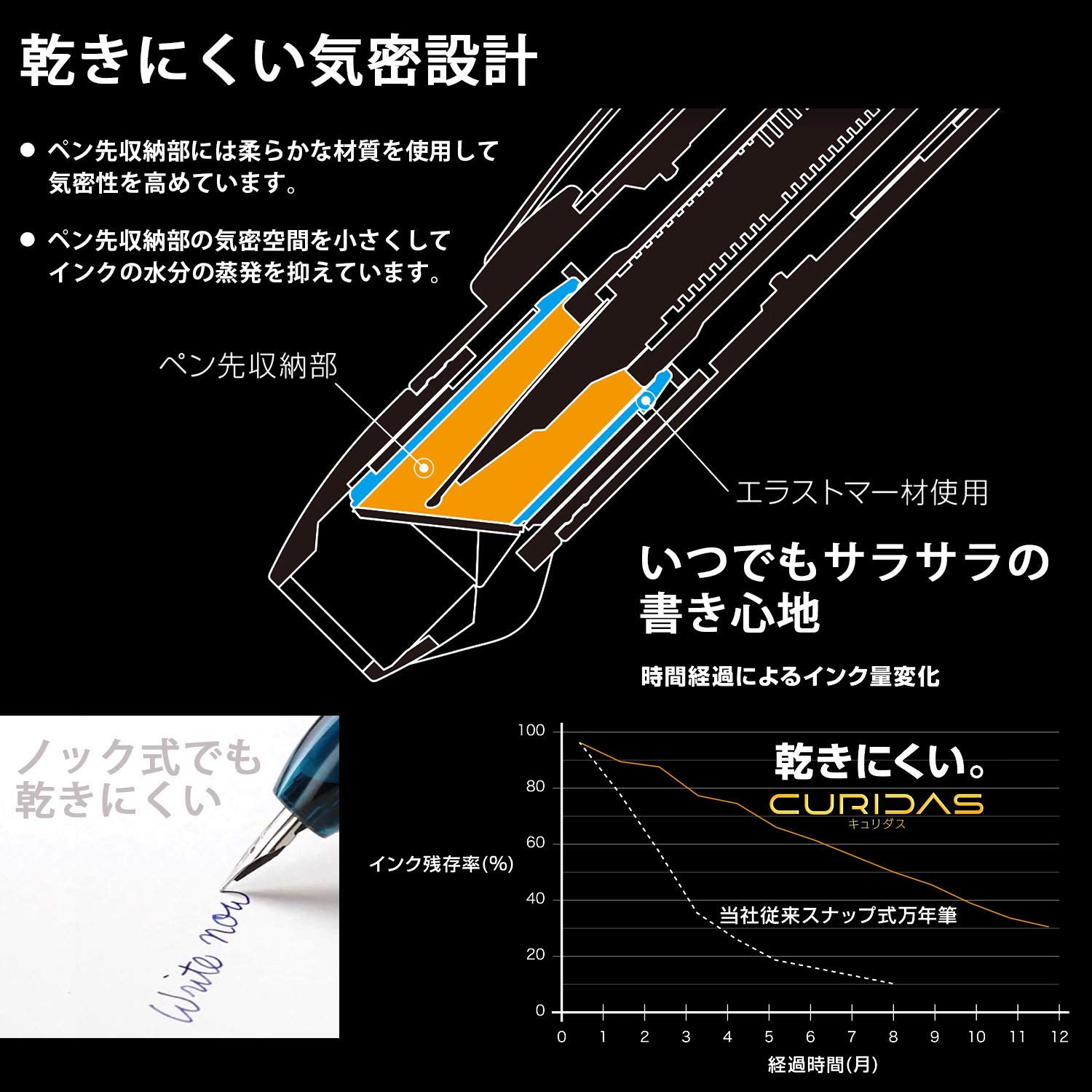プラチナ万年筆 キュリダス 画像4